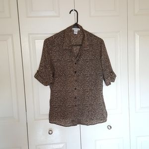 Ana & Frank vintage cheetah print buttom u…